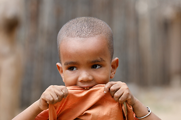 Image showing Malagasy young boy in street of Nosy Be, Madagascar