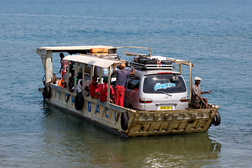 Image showing Malagasy freighter ship in Nosy Be bay, Madagascar