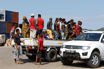 Image showing Traditional Malagasy peoples car transport