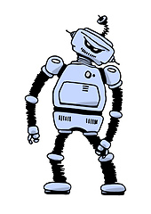 Image showing angry tin robot