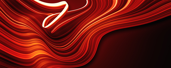 Image showing red wave lines background