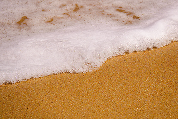 Image showing sandy beach shore line texture background