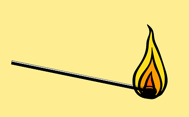 Image showing a burning match symbol illustration