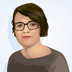 Image showing young woman with glasses