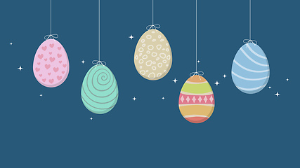 Image showing some easter eggs background decoration