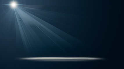 Image showing blue stage light beam background