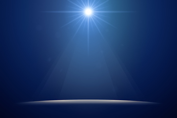 Image showing blue stage light beam background