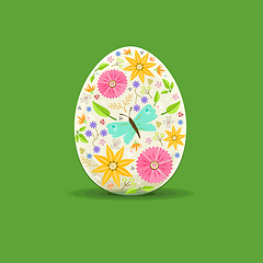 Image showing easter egg floral decoration