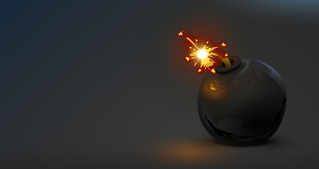 Image showing old typical burning bomb