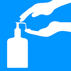 Image showing sanitizer with hands