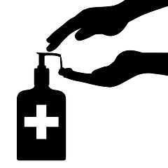 Image showing sanitizer with hands