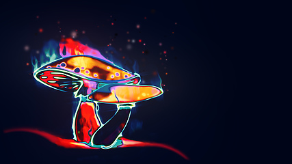 Image showing magic mushroom background