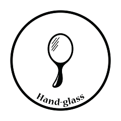 Image showing Hand-glass icon