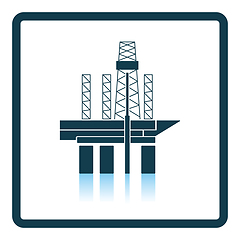 Image showing Oil sea platform icon