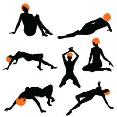 Image showing Naked sexy girls silhouette set