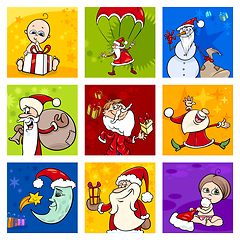 Image showing Christmas cards set