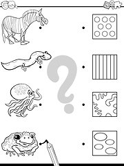 Image showing match images coloring game