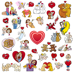 Image showing valentine big cartoon collection