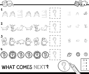 Image showing pattern game coloring page