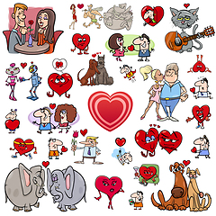 Image showing valentine big cartoon set