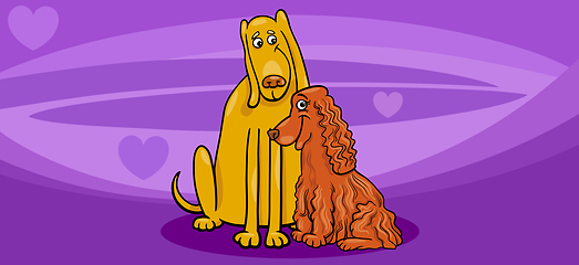 Image showing valentine card with dog couple