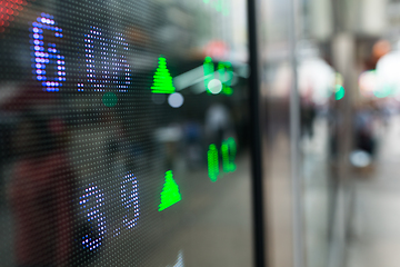 Image showing Stock market price display at street