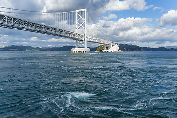 Image showing Onaruto Bridge and Whirlpool in Japan