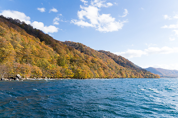 Image showing Lake towada at autumn season