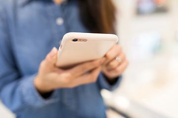 Image showing Woman use of mobile phone