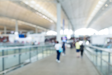 Image showing Blur view of Hong Kong international airport 