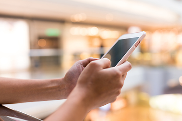 Image showing Woman using smart phone