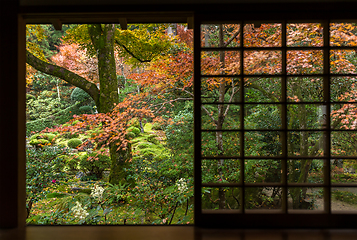 Image showing Japanese architecture in autumn