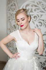 Image showing beautiful girl in wedding gown