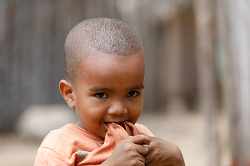 Image showing Malagasy young boy in street of Nosy Be, Madagascar