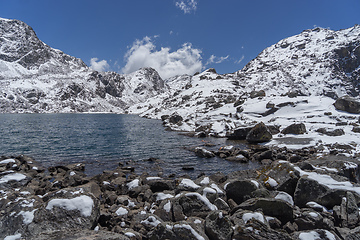 Image showing Gosaikunda lakes in Nepal trekking tourism