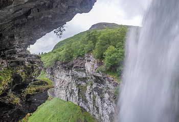 Image showing Waterfall view in Norway summer trip