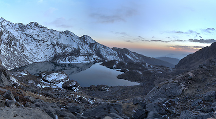 Image showing Gosaikunda lakes in Nepal trekking tourism