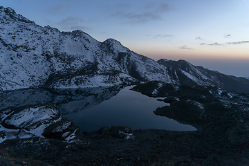 Image showing Gosaikunda lakes in Nepal trekking tourism