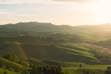 Image showing Beauty dawn in the mountains