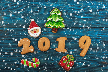 Image showing Gingerbreads for new 2019 years