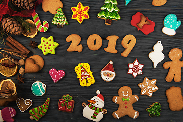 Image showing Gingerbreads for new 2019 years