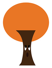 Image showing A shocked tree vector or color illustration