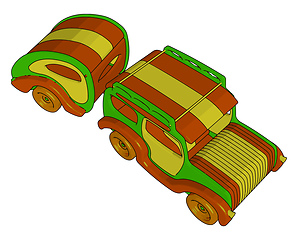 Image showing An attractive toy vehicle vector or color illustration