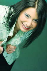 Image showing Young smiling woman