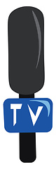 Image showing A reporter microphone vector or color illustration