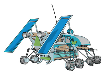 Image showing Fantasy space rover vector illustration on white background