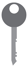 Image showing grey key vector or color illustration