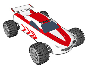 Image showing The toy cars cartoon vector or color illustration