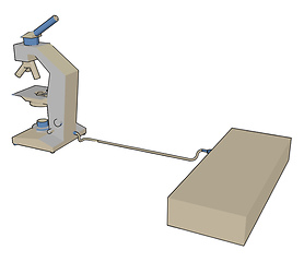 Image showing A microscope vector or color illustration