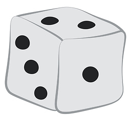 Image showing A ready to roll ludo dice vector or color illustration
